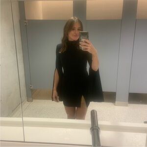 Michael Costello Asymmetrical Black Dress